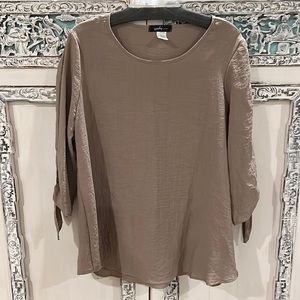 Scoop neck Beige Tunic